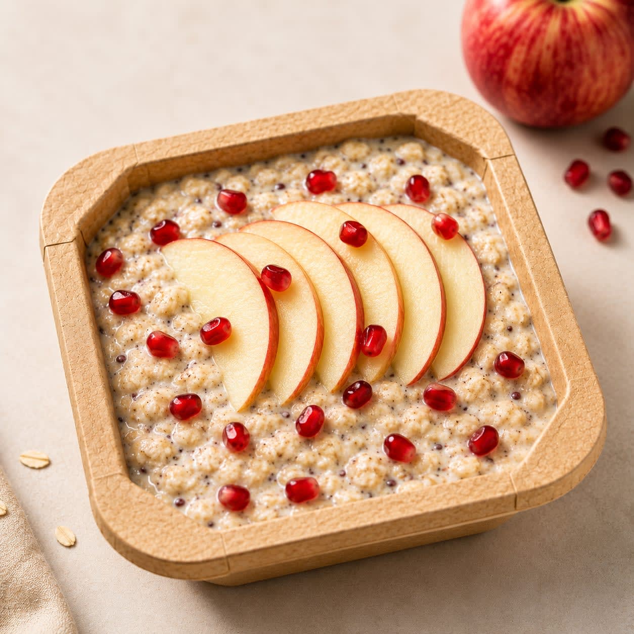 Apple Pomegranate Crunch Oats